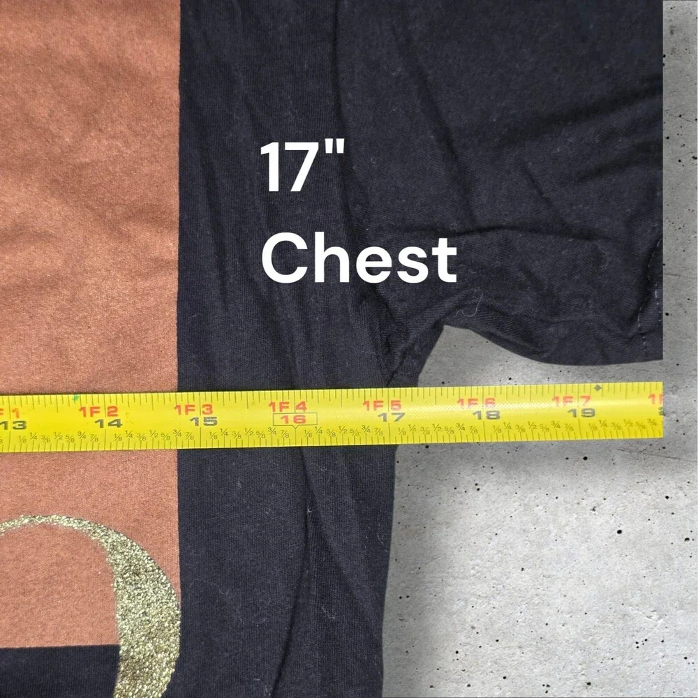 Lizzo Cuz I Love You Tour Too 2019 Gold Glitter Graphic Black T Shirt Small S - Picture 6 of 7